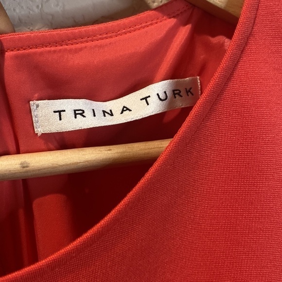 Trina Turk Pink Flutter Sleeve Sheath Dress - Size Small - Picture 2 of 9